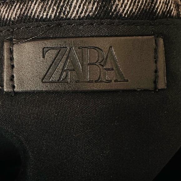 Zara Quilted Gray Denim Shoulder Bag Purse Chain Strap Handbag Crossbody - Picture 7 of 8